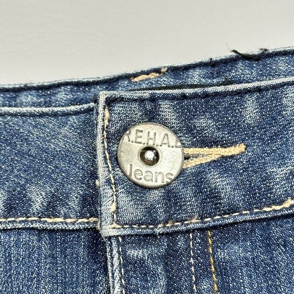 Vintage Rehab Jeans Mini Skirt Womens 11 Medium Wash Denim Y2K NOS - Picture 2 of 16